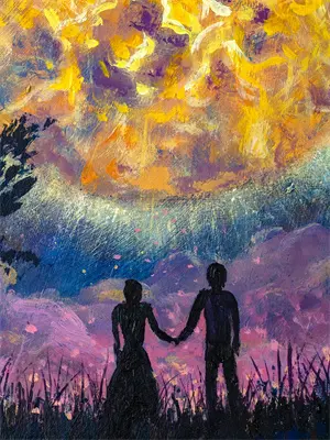 琉璃塔顶的星光